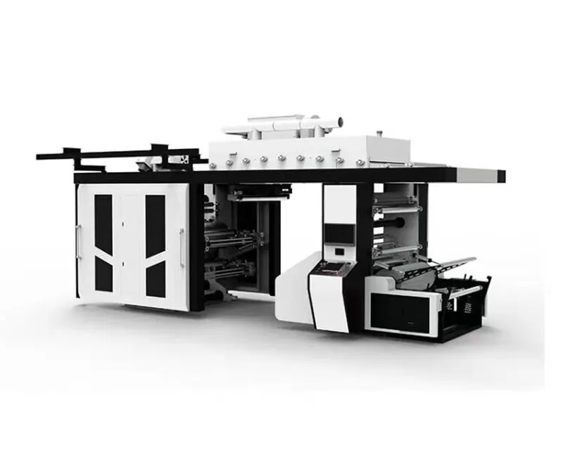 Presă flexografică cu impresie centrală în 4 culori