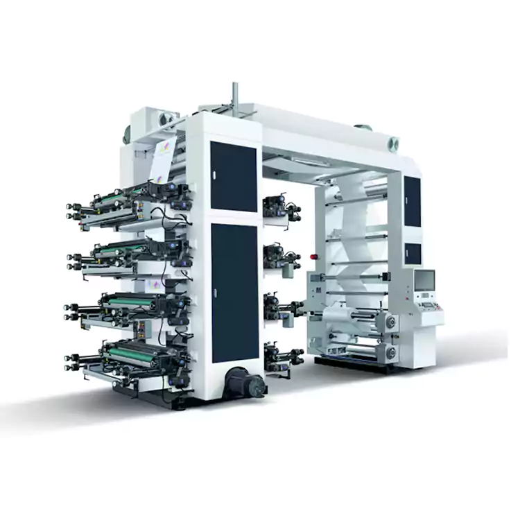 Mașină de imprimare flexografică pentru pungi de hârtie cu 8 culori